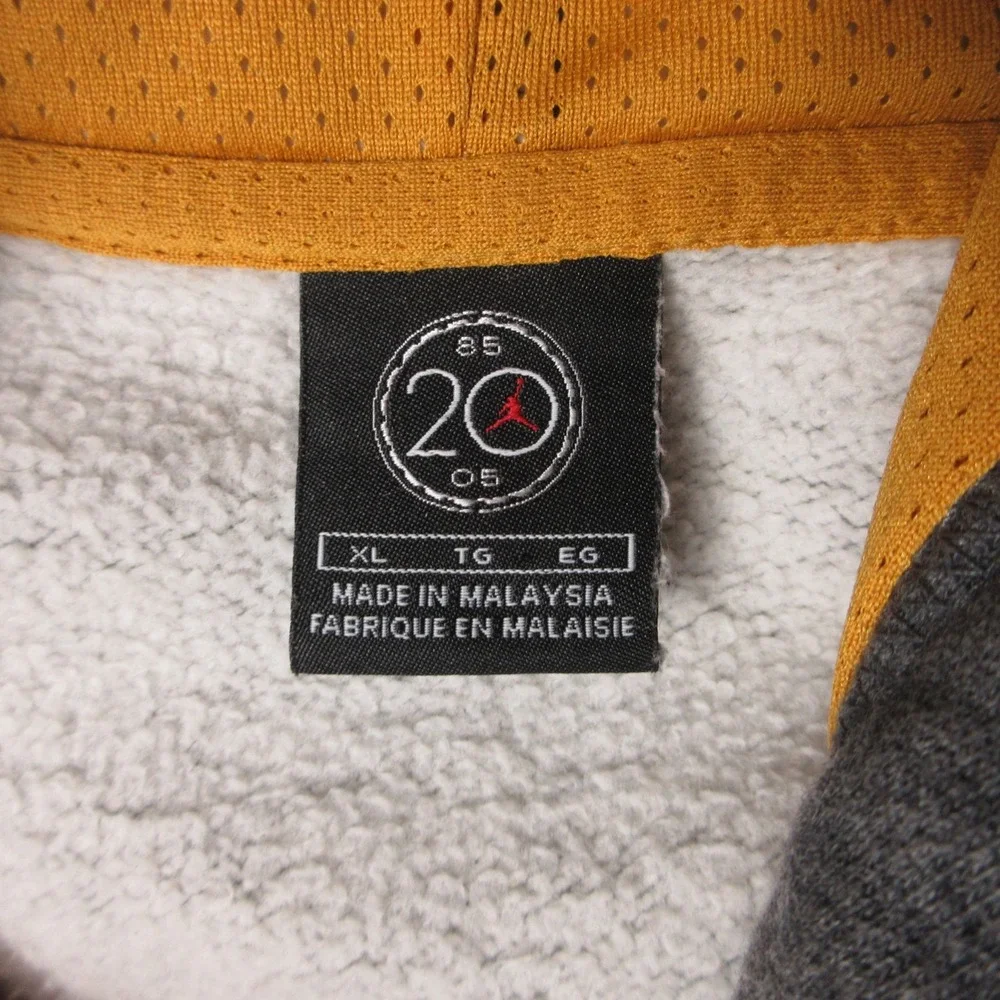 Vintage Air Jordan Sweater Mens XL Gray Oversized Pullover Hoodie Sweatshirt Y2K